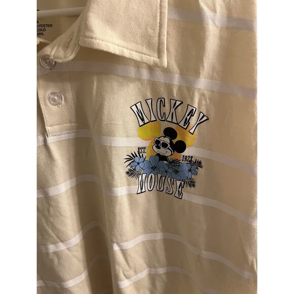 2-Disney Mickey and Friends Shirts Tennis Club Polo Summer Mens XL Striped NWT - Picture 7 of 10